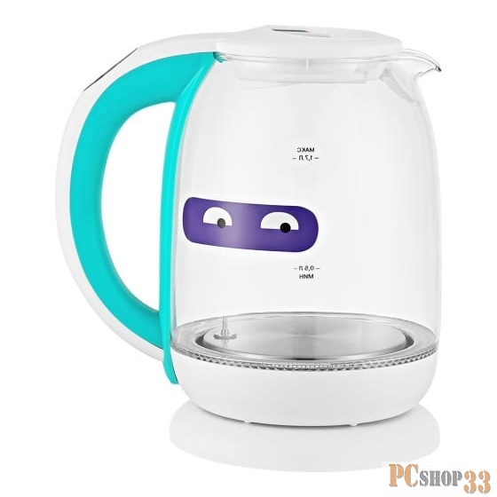 Чайник электрический Kitfort КТ-6140-3 1.7л. 2200Вт белый/бирюзовый
