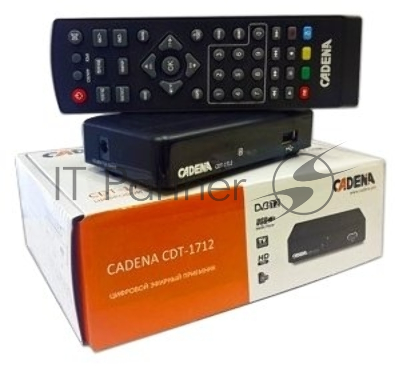 Ресивер DVB-T2 Cadena CDT-1712 (TC) черный