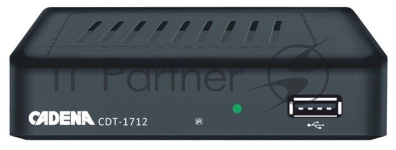 Ресивер DVB-T2 Cadena CDT-1712 (TC) черный