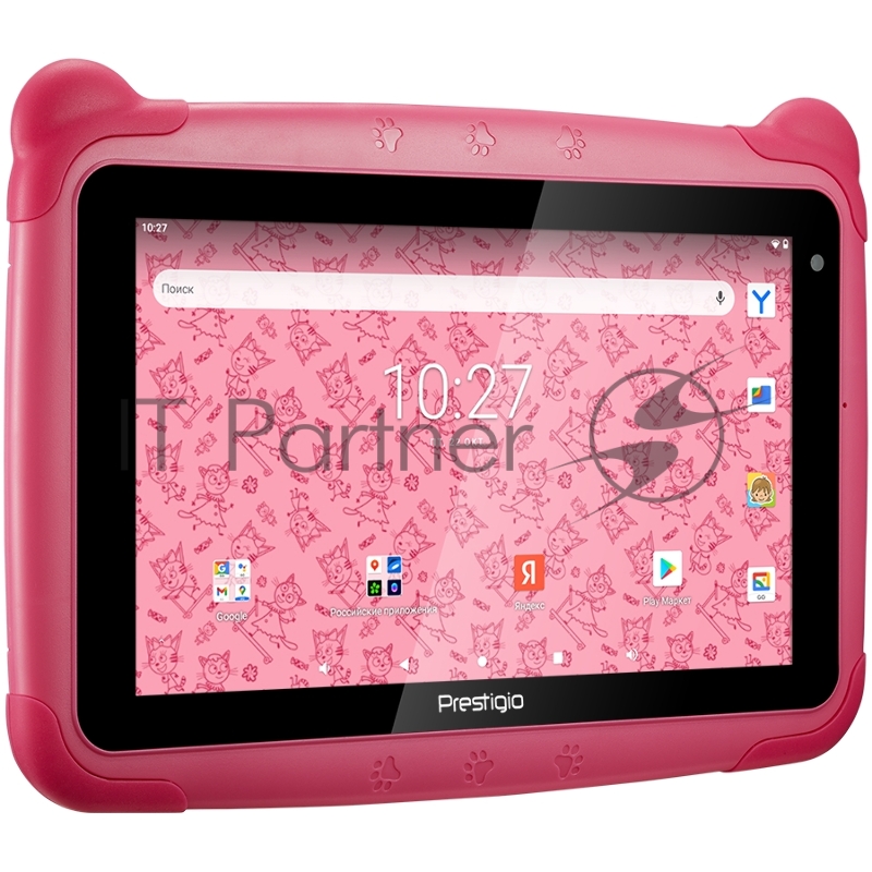 Планшет Prestigio Smartkids, PMT3997_WI_D_PKC, wifi, 7 1024*600 IPS display, up to 1.2GHz quad core processor, android 10(go edition), 1GB RAM+16GB ROM, 0.3MP front+2MP rear camera, 2500mAh battery