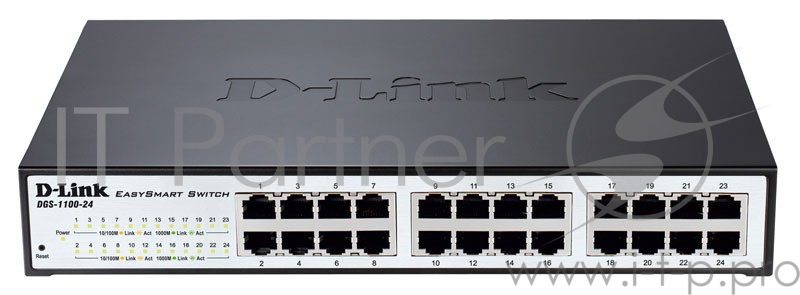 Коммутатор 1U 19 RM D-Link DGS-1100-24/B2A 24 порта 1Гбит/сек., управляемый