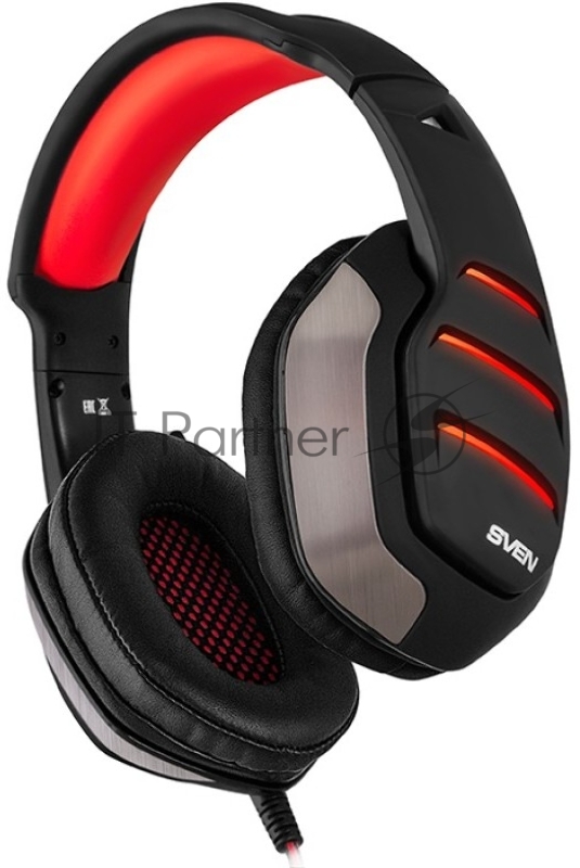 SVEN AP-U997MV Игровые наушники с микрофоном черно-красные (USB, LED, 7.1)