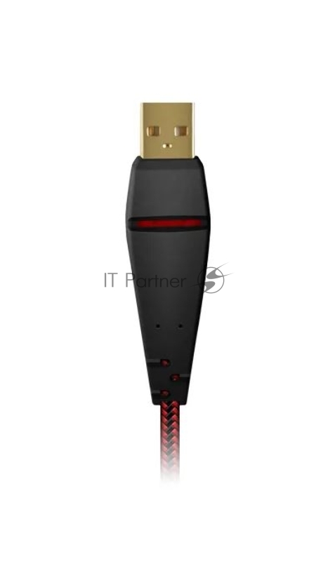 SVEN AP-U997MV Игровые наушники с микрофоном черно-красные (USB, LED, 7.1)