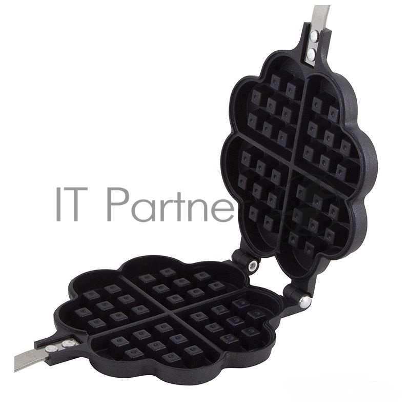 Вафельница механическая MALLONY WAFEL MAL-02WF, сердце, алюм., с антипр. покрытием