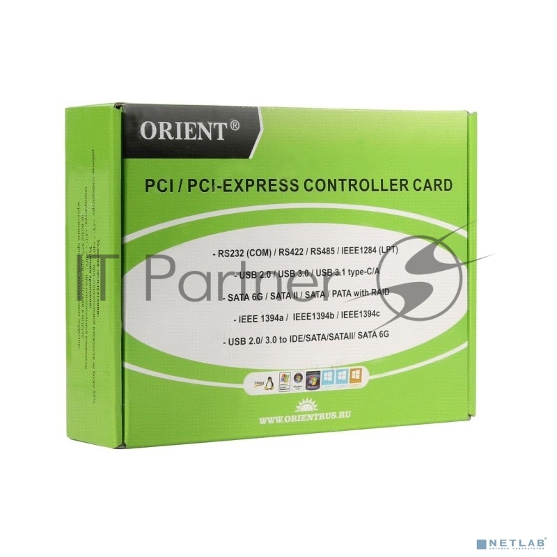Контроллер ORIENT XWT-PE4SV2LP, PCI-E to COM 4-port (WCH CH384) Low Profile oem