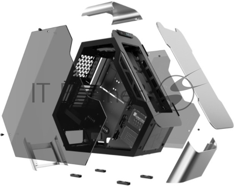 Корпус JONSBO TR03-A без БП, боковая панель из закаленного стекла, mini-ITX, micro-ATX, ATX, серебристый