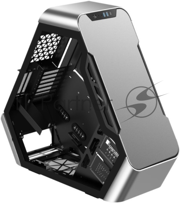 Корпус JONSBO TR03-A без БП, боковая панель из закаленного стекла, mini-ITX, micro-ATX, ATX, серебристый