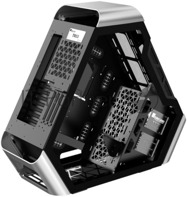 Корпус JONSBO TR03-A без БП, боковая панель из закаленного стекла, mini-ITX, micro-ATX, ATX, серебристый