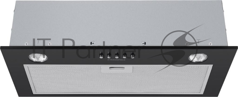 Вытяжка MAUNFELD CROSBY SINGL 60 BLACK Полновстраиваемая, 60см, 850 м3, кнопочное управление, LED, площадь кухни до 30м2, опция: угольный фильтр CF140C-2шт, черная