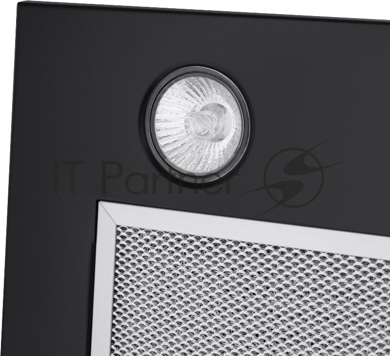 Вытяжка MAUNFELD CROSBY SINGL 60 BLACK Полновстраиваемая, 60см, 850 м3, кнопочное управление, LED, площадь кухни до 30м2, опция: угольный фильтр CF140C-2шт, черная