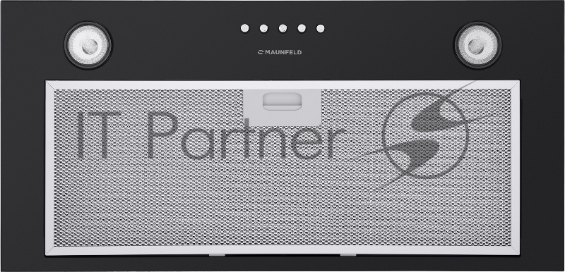 Вытяжка MAUNFELD CROSBY SINGL 60 BLACK Полновстраиваемая, 60см, 850 м3, кнопочное управление, LED, площадь кухни до 30м2, опция: угольный фильтр CF140C-2шт, черная