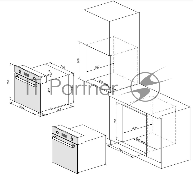 Духовой шкаф Электрический Weissgauff EOV 695 PDW белый