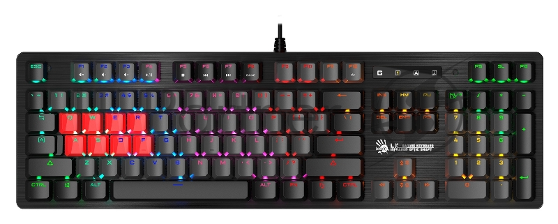 Клавиатура A4Tech Bloody B820R Dual Color механическая черный/серый USB for gamer LED
