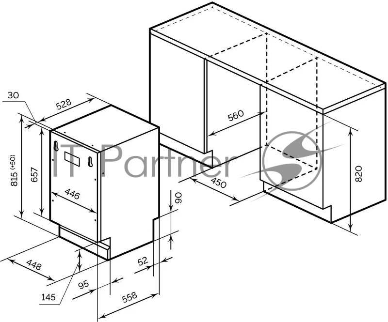 Посудомоечная машина Lex PM 4562 B 1850Вт узкая