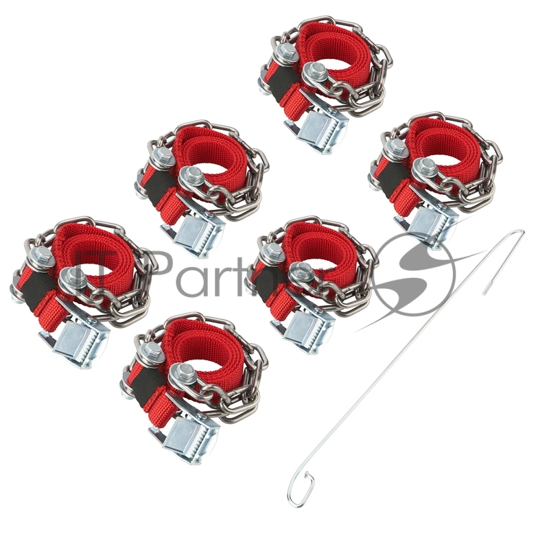 Цепи (браслеты) противоскольжения REXANT для легковых авто (колеса 165-205 мм), к-т 6 шт.