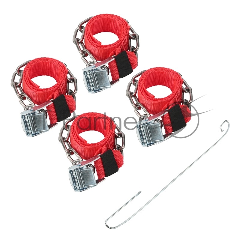 Цепи (браслеты) противоскольжения REXANT для легковых автомобилей, однорядные, к-т 4 шт.