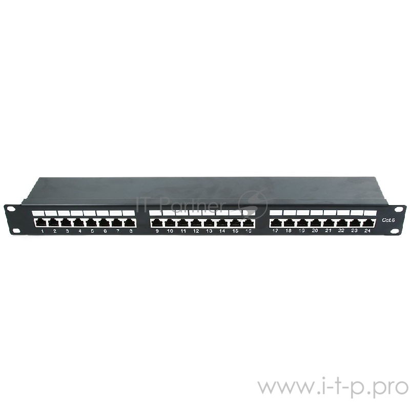 Монтажное оборудование Gembird Коммутационная панель Cablexpert экранированная, 24 порта категории 6, размер 19'' 1U(NPP-C624-002)