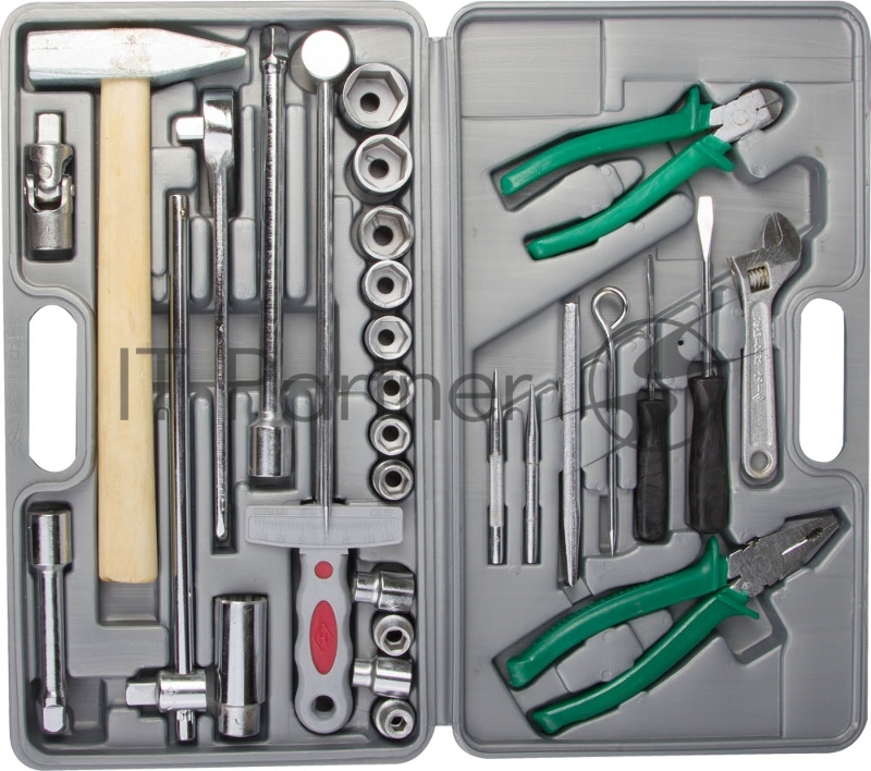 Набор слесарно-монтажного инструмента НИЗ УНИВЕРСАЛ - 2, сталь 40Х, в пластиковом кейсе, 29 предметов