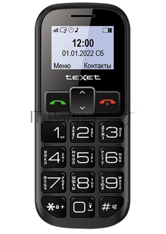 Мобильный телефон teXet TM-B322 черный-красный