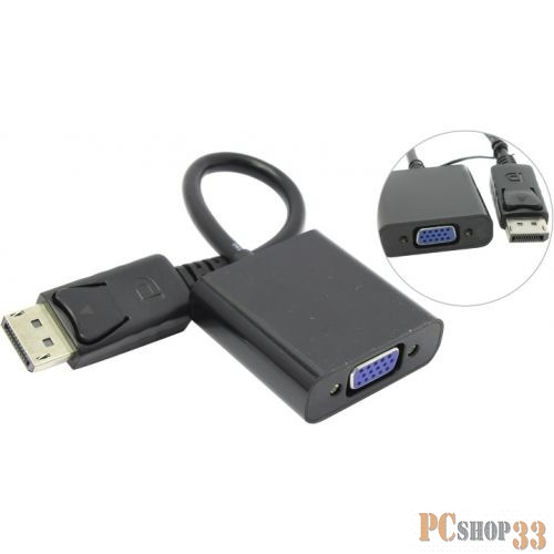 Переходник Espada Видеоадаптер Display Port M to VGA F 20 cm (EPortM-VGA F20) (37833)