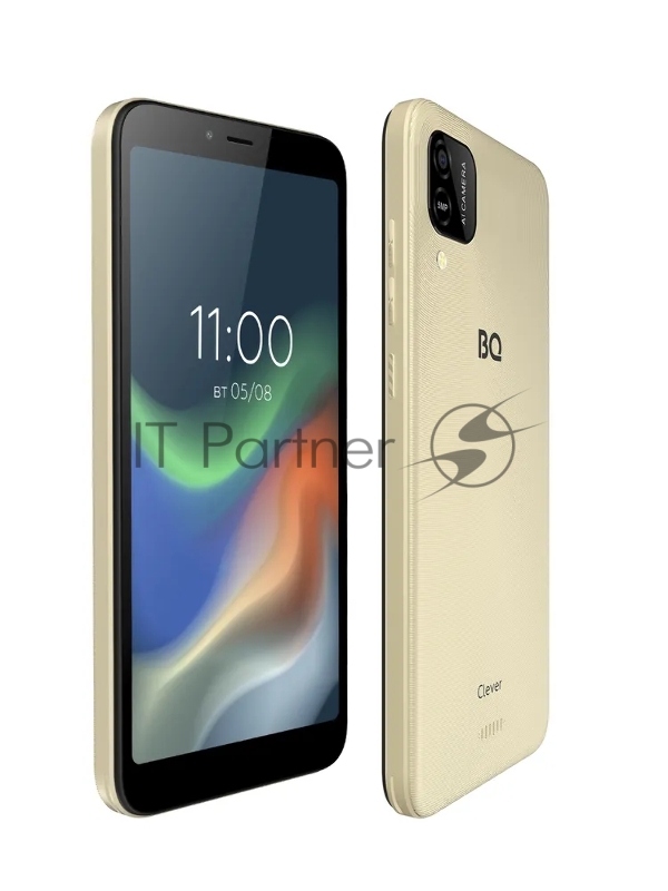 Смартфон BQ 5765L Clever Gold. UNISOC UMS312, 4, 2.0GHz*1 / 1.8GHz*3, Android 11.0, 3 GB, 16 GB, 2G GSM 850/900/1800/1900, 3G 3G WCDMA 900/2100MГц, 4G B1/B3/B7/B20/B38, WiFi 802.11a/b/g/n/ac, Bluetooth Версия 5.0, GPS GPS, A-GPS, Глонасс Экран: 5.7,