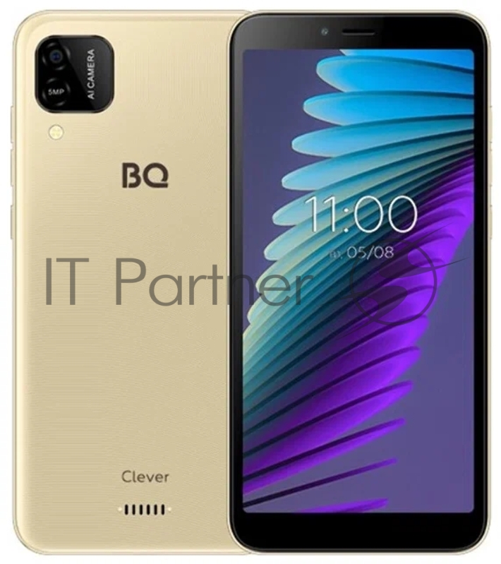 Смартфон BQ 5765L Clever Gold. UNISOC UMS312, 4, 2.0GHz*1 / 1.8GHz*3, Android 11.0, 3 GB, 16 GB, 2G GSM 850/900/1800/1900, 3G 3G WCDMA 900/2100MГц, 4G B1/B3/B7/B20/B38, WiFi 802.11a/b/g/n/ac, Bluetooth Версия 5.0, GPS GPS, A-GPS, Глонасс Экран: 5.7,