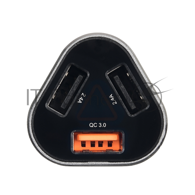 Зарядное устройство АЗУ (ACD-C233-X3B) 23Вт, 3xUSB 1QC+2Smart, 3.6~12В, 3А RTL {120}