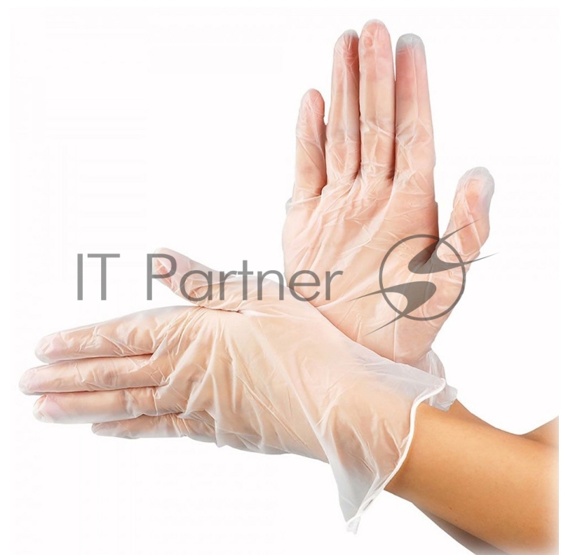 Перчатки виниловые Vinily life M (упак.:100шт) прозрачный