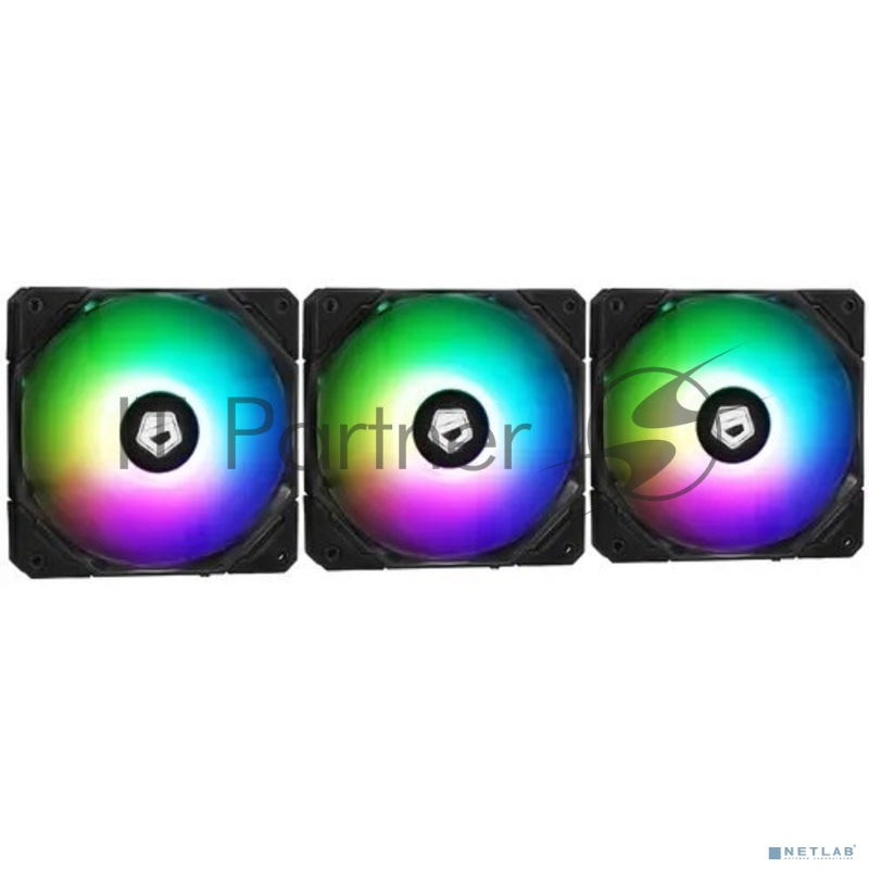 Вентилятор ID-COOLING TF-12025-ARGB-TRIO (3 in 1) 120x120x25мм (20шт./кор, PWM, резиновые углы, ARGB, 500-1500об/мин) BOX