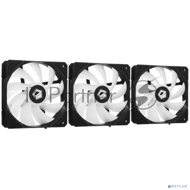 Вентилятор ID-COOLING TF-12025-ARGB-TRIO (3 in 1) 120x120x25мм (20шт./кор, PWM, резиновые углы, ARGB, 500-1500об/мин) BOX