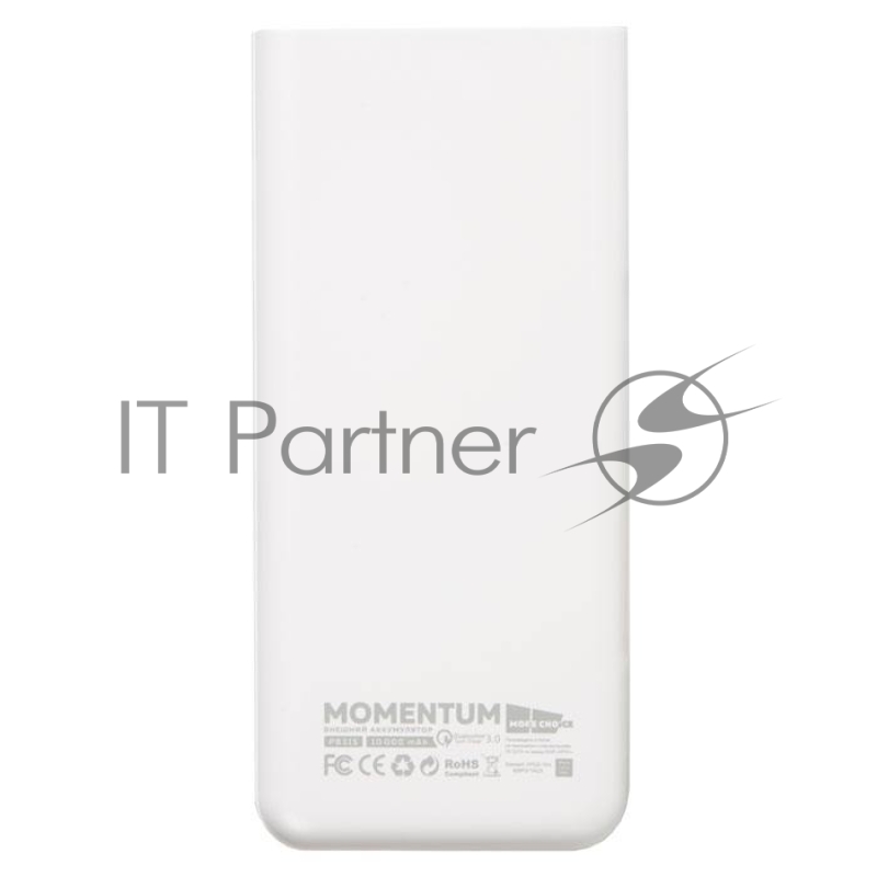 Внешний аккумулятор 10000mAh Smart 3USB 3A PD 18W+QC3.0 быстрая зарядка More choice PB31S (White)