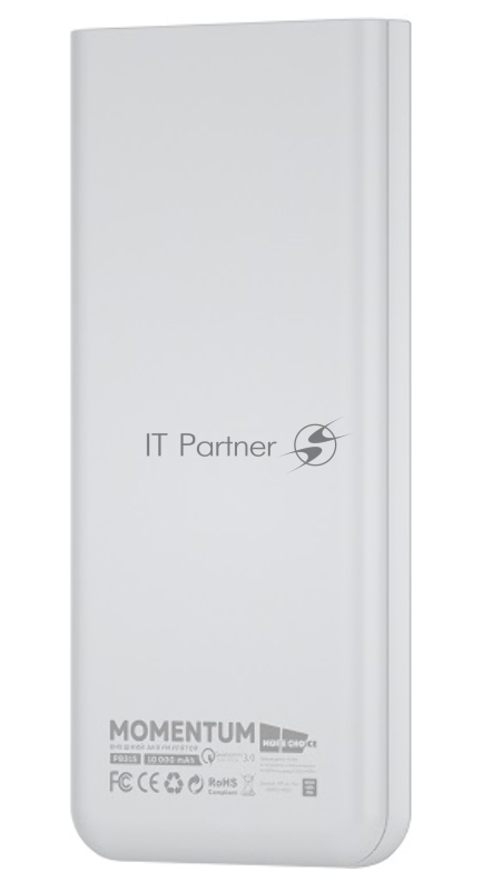 Внешний аккумулятор 10000mAh Smart 3USB 3A PD 18W+QC3.0 быстрая зарядка More choice PB31S (White)