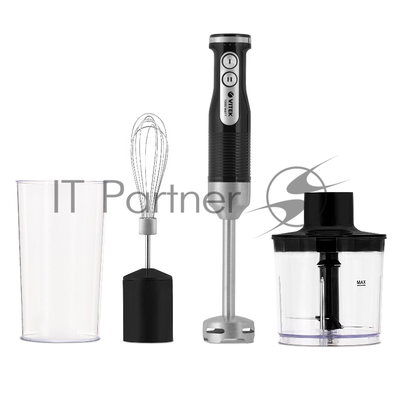 Блендер Vitek VT-8532 (BK) черный Максимальная мощность 1000 Вт 2. 2 скоростных режима 3. Погружная часть и лезвия из нержавеющей стали