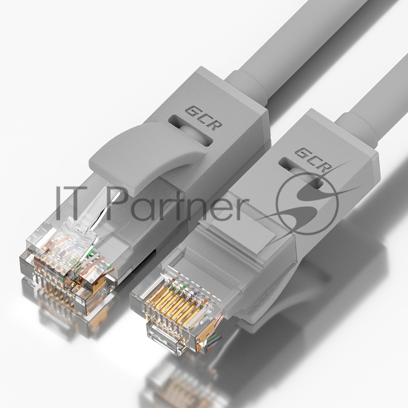 Патч-корд GCR прямой 25.0m UTP кат.5e, серый, позолоченные контакты, 24 AWG, литой, ethernet high speed 1 Гбит/с, RJ45, T568B GCR Патч-корд прямой 25.0m UTP кат.5e, серый, позолоченные контакты, 24 AWG, литой, GCR-50803, ethernet high speed 1 Гбит/с,