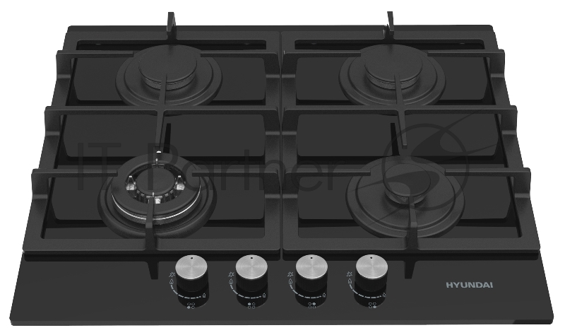 Газовая варочная поверхность Hyundai HHG 6435 BG черный