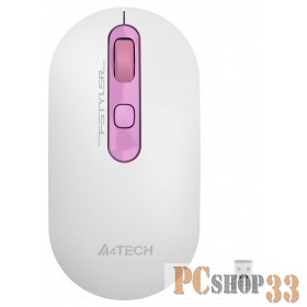 Мышь A4Tech Fstyler FG20S Sakura белый/розовый оптическая (2000dpi) silent беспроводная USB (4but)