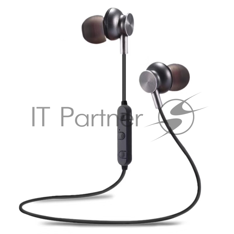 Наушники Bluetooth вакуумные с шейным шнурком More choice BG6 (Silver)