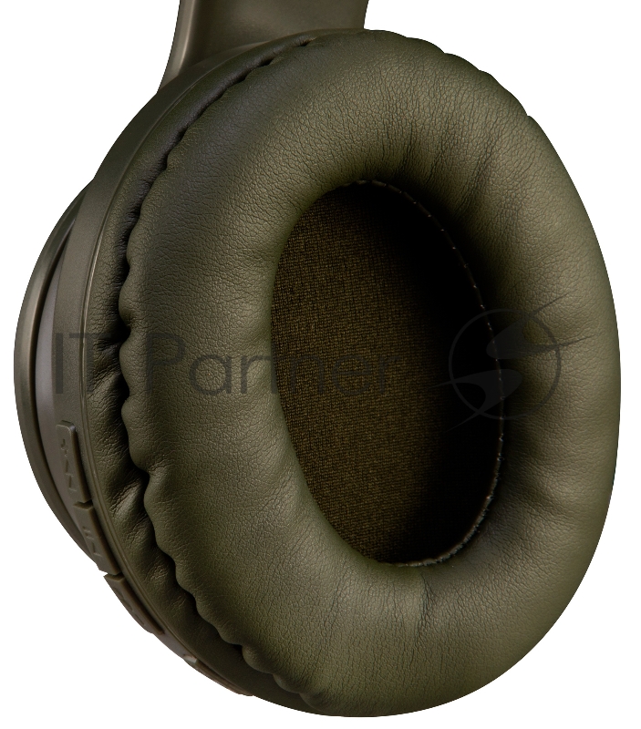 Гарнитура накладные Hyundai H-HP100G темно-зеленый беспроводные bluetooth оголовье