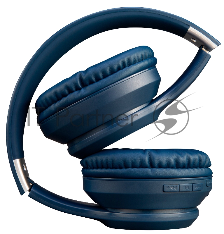 Гарнитура накладные Hyundai H-HP100BL синий беспроводные bluetooth оголовье