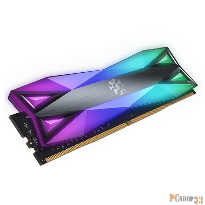 Модуль памяти 8GB ADATA DDR4 4133 DIMM XPG SPECTRIX D60G RGB Grey Gaming Memory AX4U41338G19J-ST60 Non-ECC, CL19, 1.4V, Heat Shield, XMP 2.0, RTL (933737)