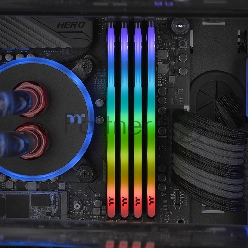 Модуль памяти 16GB Thermaltake DDR4 4400 DIMM TOUGHRAM Z-ONE RGB Black Gaming Memory R019D408GX2-4400C19A Non-ECC, CL19, 1.45V, Heat Shield, XMP 2.0, Kit (2x8GB), RTL (529235)