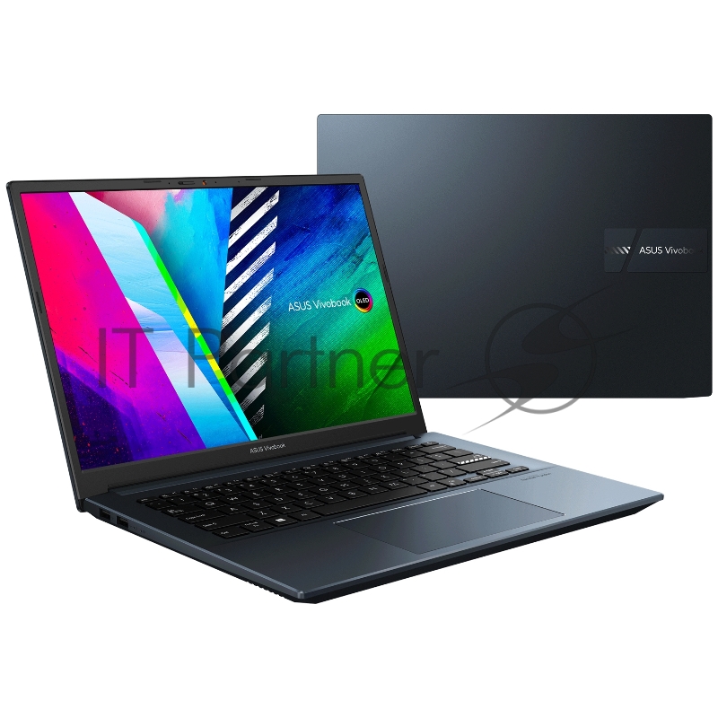 Ноутбук Asus Vivobook Pro 14 OLED M3401QA-KM012W Ryzen 7 5800H 16Gb SSD512Gb AMD Radeon 14 OLED 2.8K (2880x1800) Windows 11 Home blue WiFi BT Cam