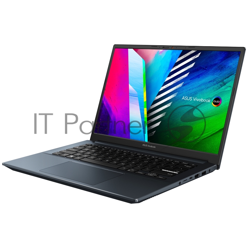 Ноутбук Asus Vivobook Pro 14 OLED M3401QA-KM012W Ryzen 7 5800H 16Gb SSD512Gb AMD Radeon 14 OLED 2.8K (2880x1800) Windows 11 Home blue WiFi BT Cam