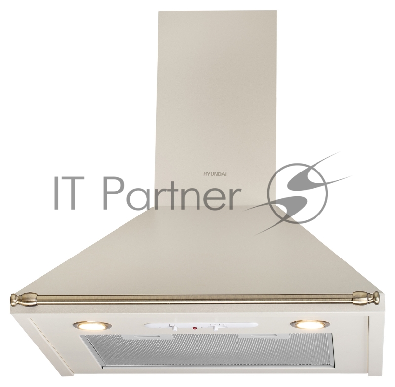 Вытяжка каминная Hyundai HWH 6331 BE бежевый управление: кнопочное (1 мотор)