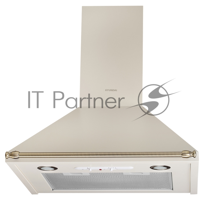 Вытяжка каминная Hyundai HWH 6331 BE бежевый управление: кнопочное (1 мотор)