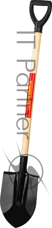Лопата штыковая, деревянный черенок, с рукояткой, GRINDA