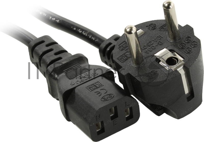 Кабель питания 5bites PC205-18A IEC-320-C13 / CEE 7/7 SHCUKO / 220V / 3G*0.50MM / 1.8M