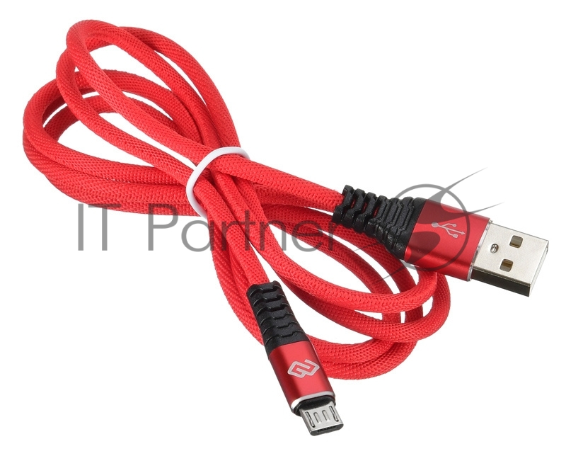 Кабель Digma USB A (m) micro USB B (m) 1.2м красный