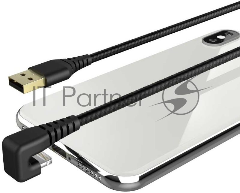 Кабель Hama 00187221 Lightning (m) угловой USB 2.0 (m) 1.5м черный