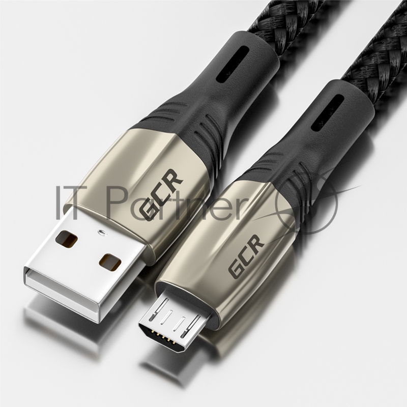 Кабель GCR 1.2m MicroUSB series MERCEDES, BLACK NYLON, быстрая зарядка, GCR-51948 GCR Кабель 1.2m MicroUSB series MERCEDES, BLACK NYLON, быстрая зарядка, GCR-51948